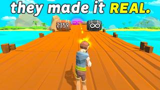 They turned a mobile game into a real game... (Shoot The Barrels)