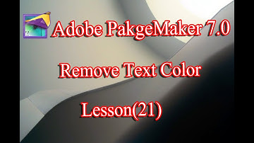How To Make Remove Text Color In Adobe PageMaker 7.0 Lesson (21)| Burmese Lesson