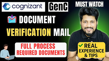 🔥 Cognizant GenC Document Verification Mail 2025 – Full Process + Required Documents
