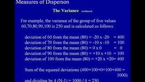 8A.  Measures of Dispersion (Standard Deviation) - Dr. A.G. Picciano
