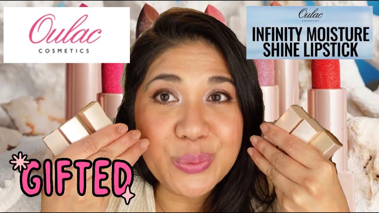 OULAC COSMETICS INFINITY MOISTURE SHINE LIPSTICK *GIFTED!* SIX LIPSTICKS TRY-ON, SWATCHES & REVIEW!