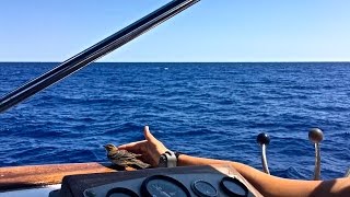 Crossing The Gulf Stream In 34' Trawler