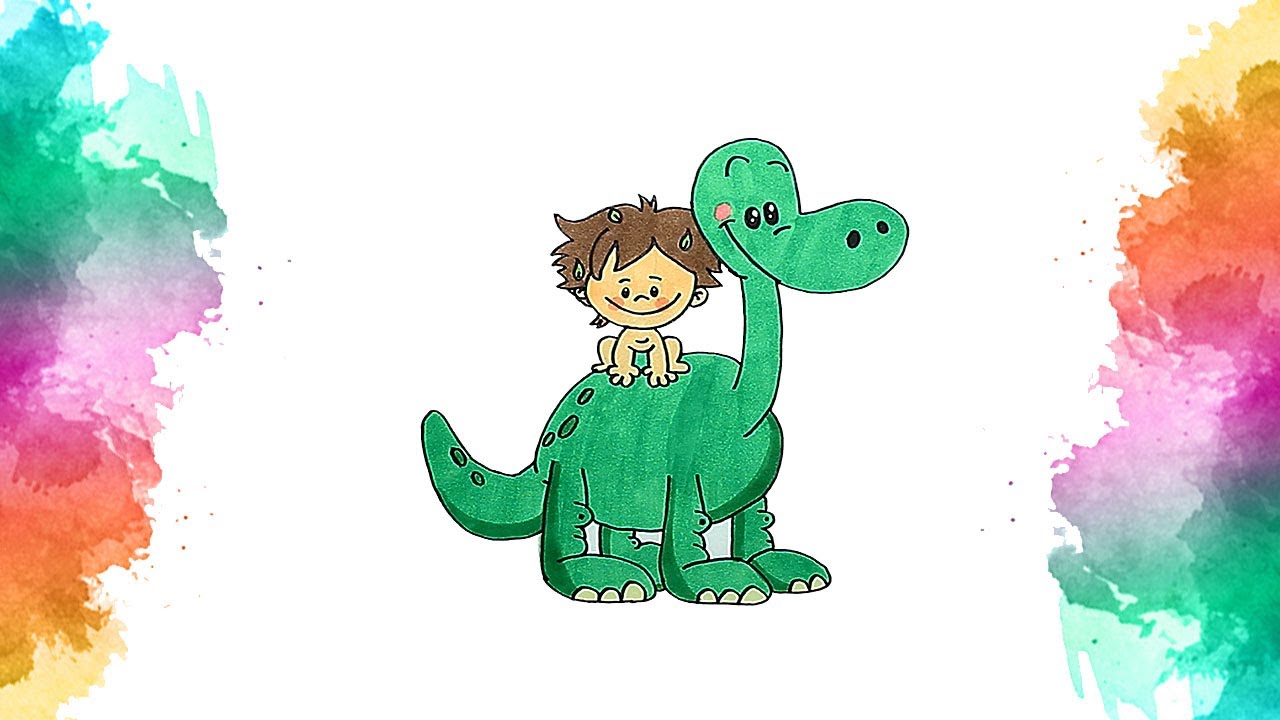 Um personagem de desenho animado do filme o bom dinossauro