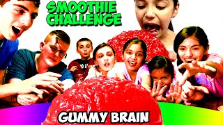 smoothie challenge world s largest gummy brain will it blend kidtoytesters