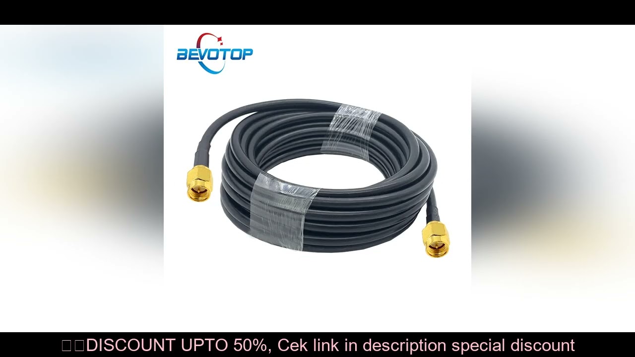 BEVOTOP LMR195 Cable SMA Male to SMA Male Plug LMR-195 50-3 50ohm RF Coaxial Cable Adapter WiFi Ante