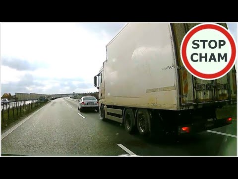 Niebezpieczny i złośliwy manewr kierowcy Audi  - zajechanie i hamowanie na A1 #1274 Wasze Filmy