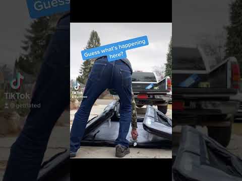 Viral TikTok video of the FLATED inflatable truck cap with over 6 million views. FLATED AIR-TOPPER
