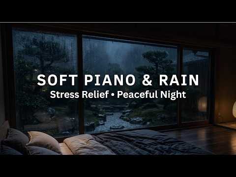 Peaceful Window Rain and Beautiful Piano Music for Deep Rest, Cozy Evenings and Sweet Dreams