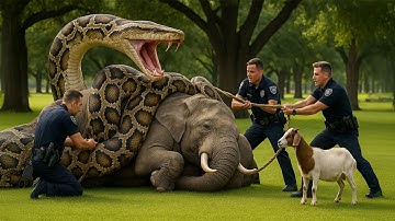 Courageous Farmer and Rescue Team Battle Giant Python to Save Beloved Elephant Maya