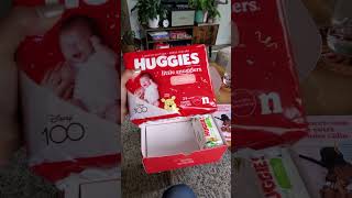 Huggies free sample box-open with me