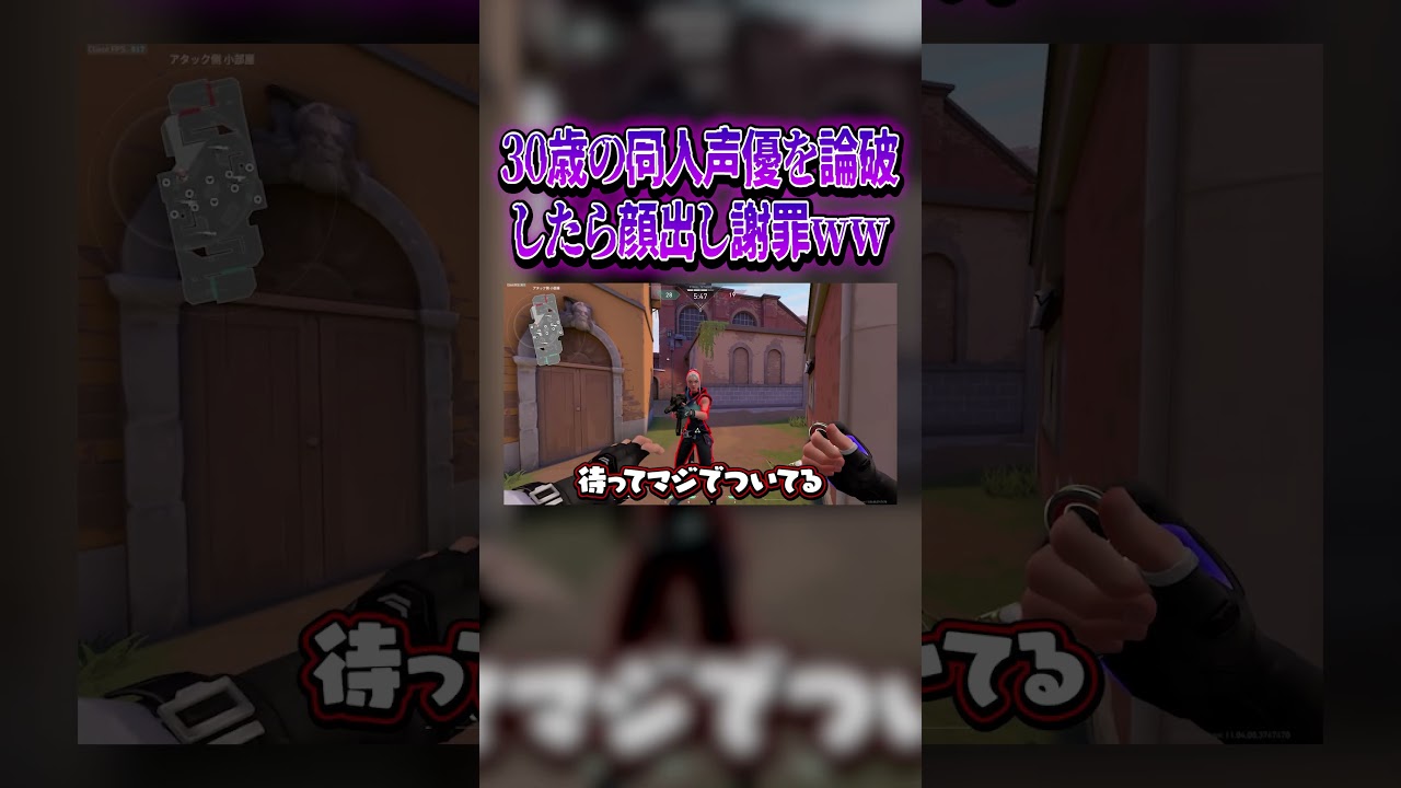 同人声優の30歳ババアを論破して顔出し謝罪させたww #valorant #shorts
