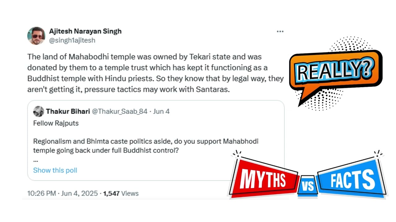 Debunking the Ownership Myth Chronological Evidence Against Tekari Raj's Claim Over the Mahabodhi