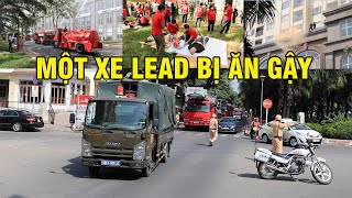 CSGT hối hả điều tiết xe đi ngược chiều, hỗ trợ xe cứu hỏa ồ ạt kéo đến chung cư MIA làm nhiệm vụ