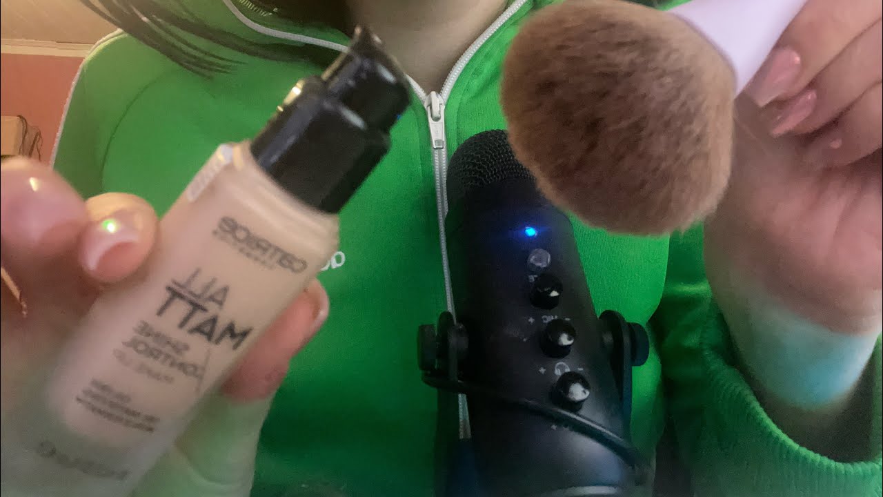 Doing your make up ASMR - no talking - soft and slow triggers - YouTube