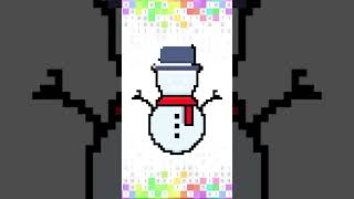 Pixel Snowman say Hi