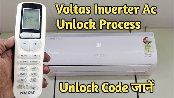 New Voltas Ac Unlock करना सीखें | Voltas Ac Unlock Function | Voltas Ac Unlock Kaise Karen |