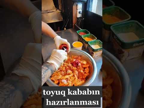 Toyuq kababının hazırlanması.