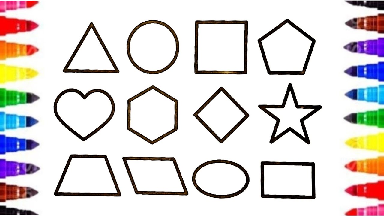 🎨 Учимся рисовать двухмерные фигуры | Рисование, раскрашивание и живопись для детей дошкольного и...