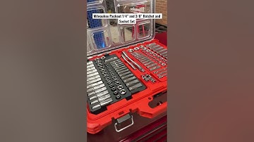 Milwaukee Packout 1/4” and 3/8” Ratchet and Socket Set #tools #diy #cars #automotive #mechanic
