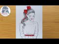 How to draw a girl for beginners || Pencil Drawing || Drawing Tutorial || bir kız nasıl çizilir