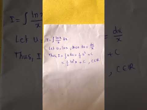 Integral of lnx/x