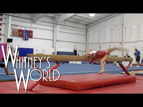 Balance Beam Wipeout | Level 3 Gymnastics | Whitney