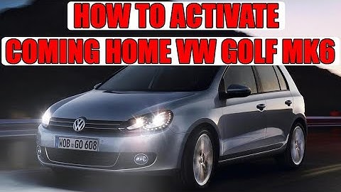 How to set COMING HOME without light/rain sensor VW Golf Mk6, Jetta in 3 steps