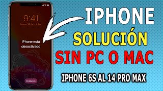 iPhone Desactivado✓ no disponible olvidé la contraseña clave solución sin PC o MAC iphone 14 pro max