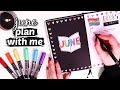 PLAN WITH ME | June Reading Bullet Journal Set Up (Pride Theme)