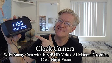 Clock Camera - WiFi Nanny Cam with 1080P HD Video, AI Motion Detection, Clear Night Vision