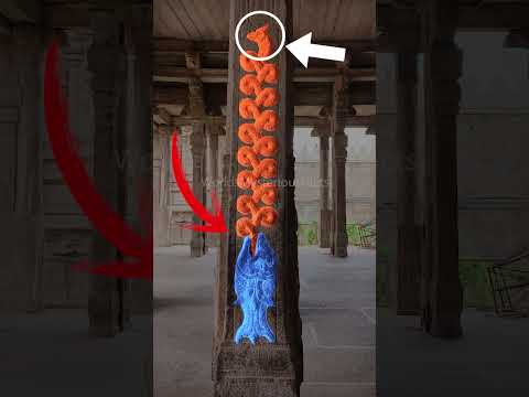 Fish or Snake?🤯😱 #snake #fish #ancient #temple #carving #india #short #trending #ytshorts #tongue