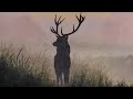 Stag Deer Silhouette Foggy Morning Landscape Acrylic Painting LIVE Tutorial