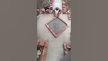 the process of installing bricks in the yard neatly #construction #popular #brick #viralshorts