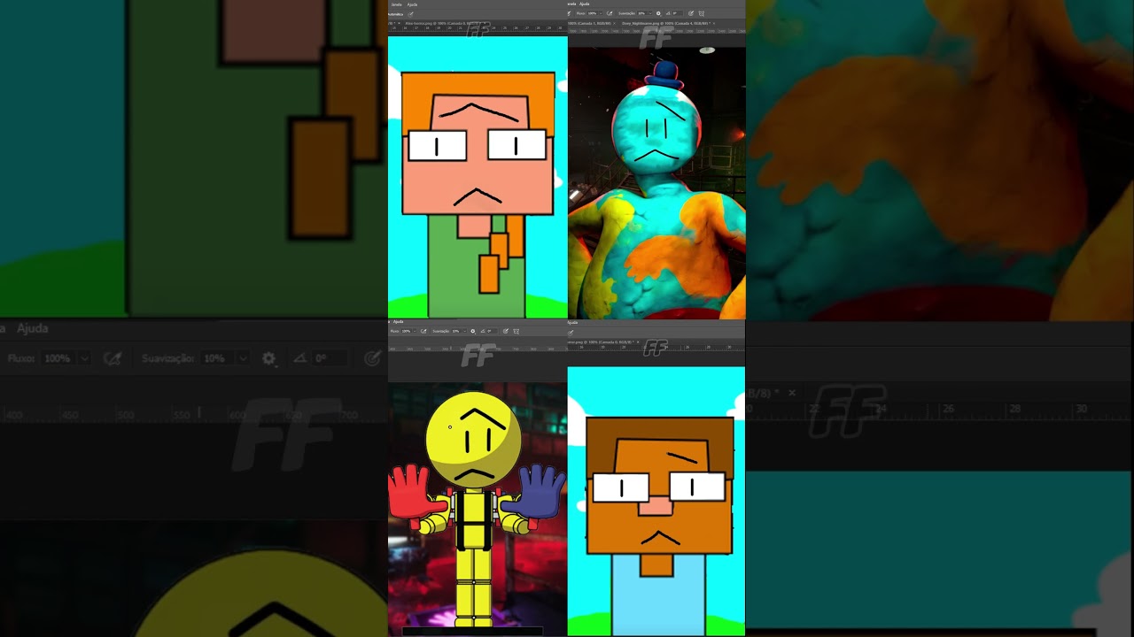 PLAYER DOEY ALEX STEVE MINECRAFT MEME EVOLVES 