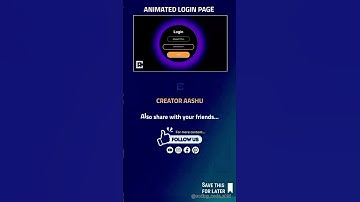 Animated Login page| Wow 😮😮|Coding status|HTML code|#programmer #coding #javascript #shorts#css