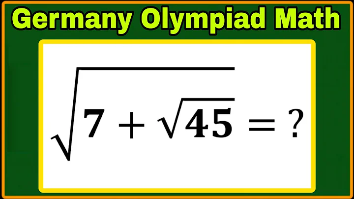 Germany| A Super Interesting Radical Algebra Olympiad Math & Brain Buster math| Can you solve this? 