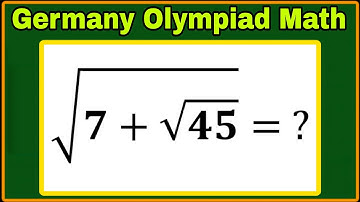Germany| A Super Interesting Radical Algebra Olympiad Math & Brain Buster math| Can you solve this? 