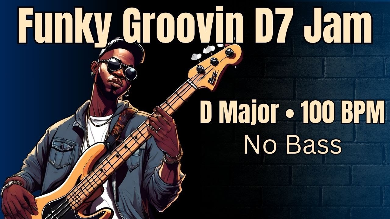 r&b jam track 100bpm am7 to d7 10 minutes with live... Backing Track For Bass 🎸 D Major 🎶 Funky Groovin' D7 Jam 😎 100 BPM ...
