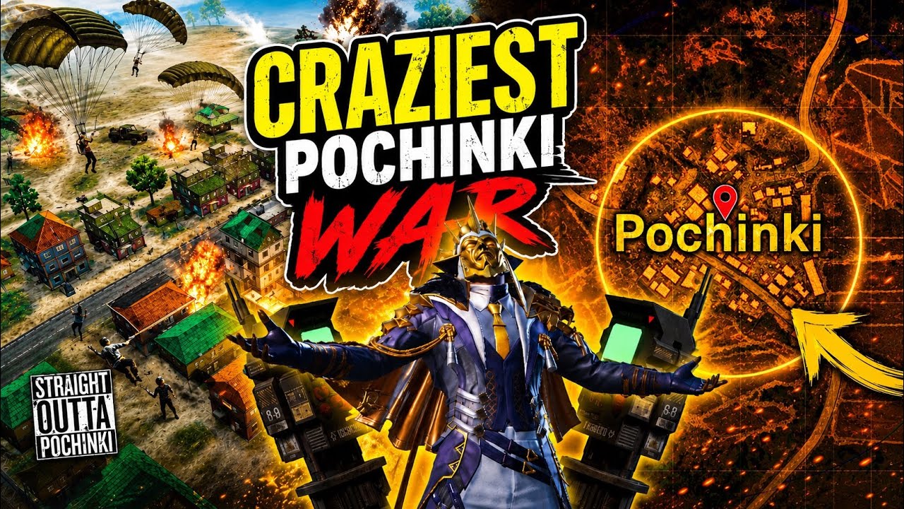 Everyone Landed Pochinki… We Eliminated Them All! 😱 BGMI Squad Gameplay