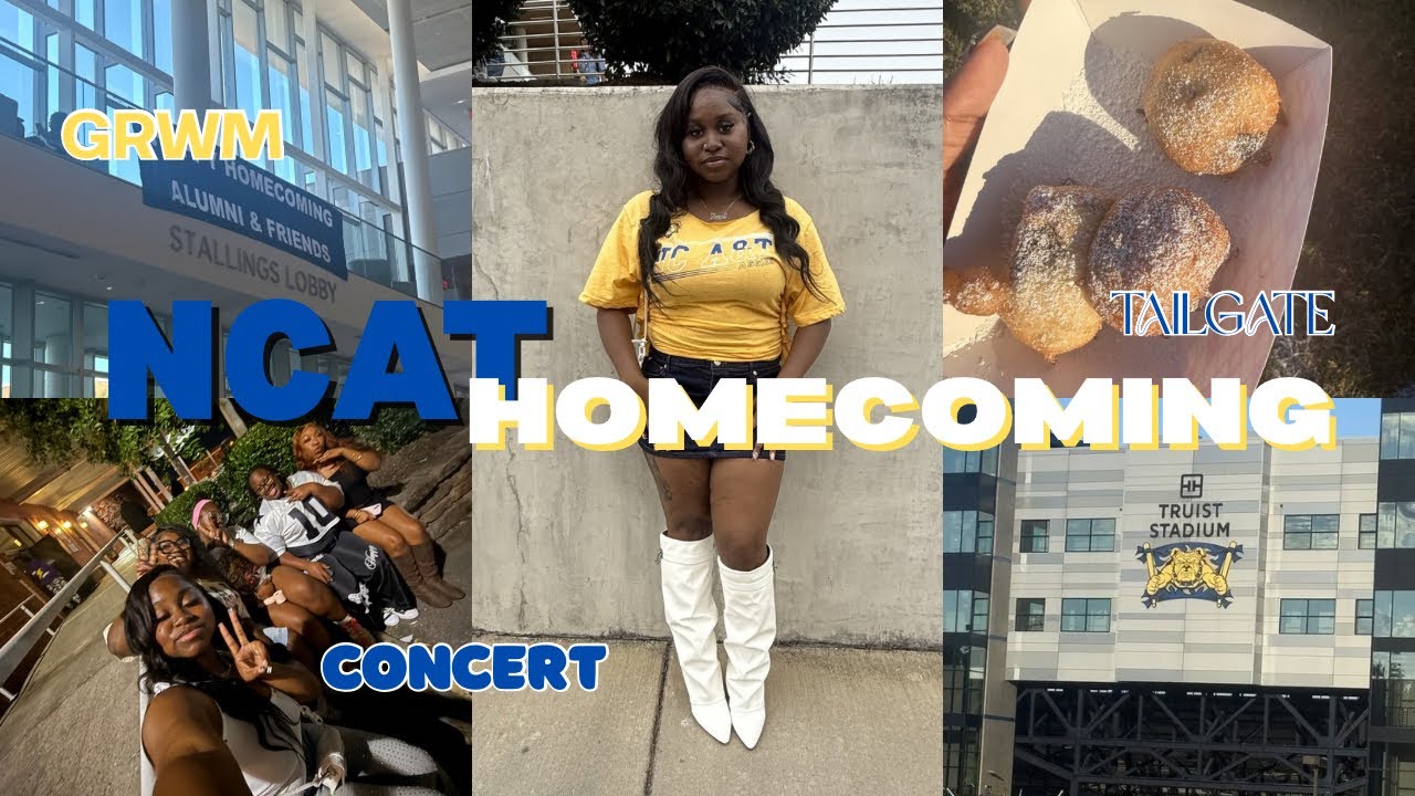 NCA&T 99TH HOMECOMING VLOG💙💛 (GHOE) | grwm, tailgate, concert, etc | TheRealNashaJ 