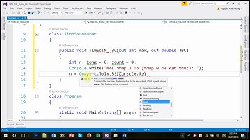 NNLT C# - Phương thức trong C# - Max, TBC