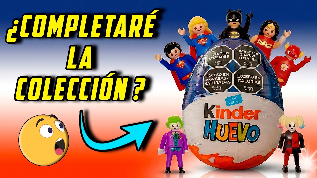 Abriendo 13 Huevos Kinder Playmobil DC ¡Sorpresa tras Sorpresa! - YouTube