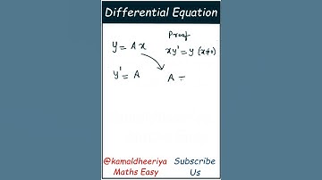 Differential Equations Class 12 Term 2 Shorts part 4 ‎@Kamaldheeriya Maths easy 