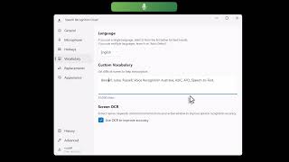Options - Speech Recognition Cloud - Live Dictation