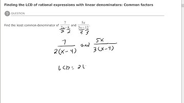 Finding the LCD of rational expressions with linear denominators: Common factors