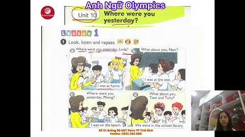 Unit 10: Where were you yesterday (Lesson 1)