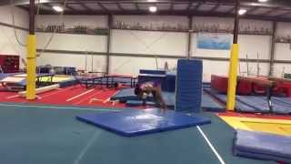 Kayla Gaines - Double Back Tuck on Floor - October 2015
