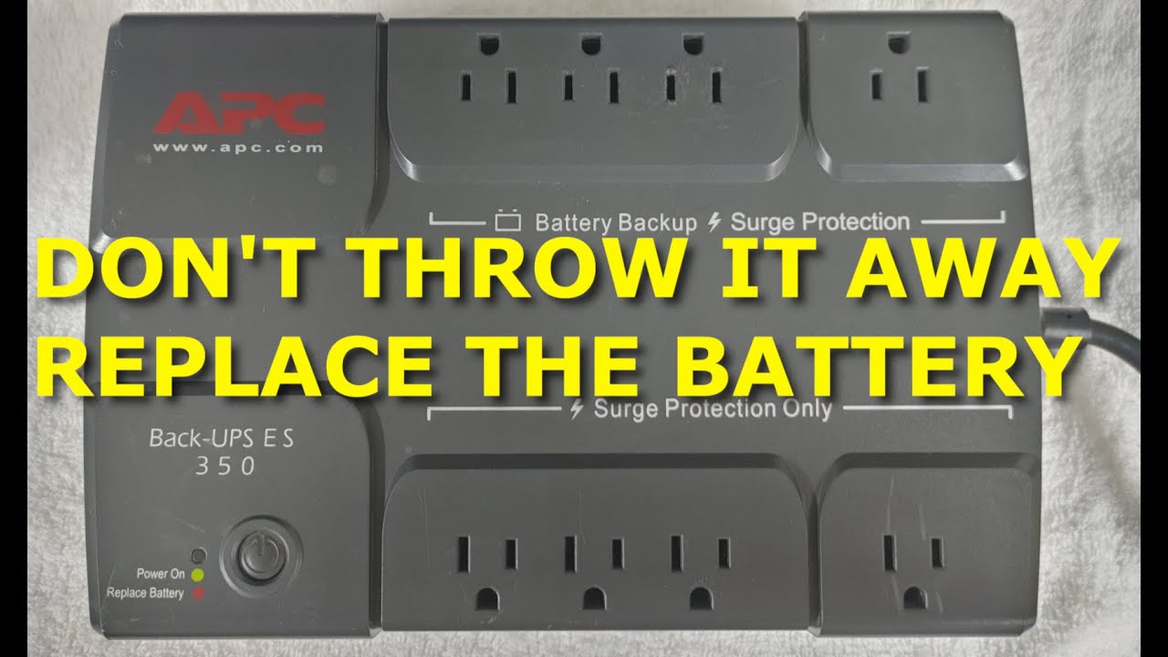 APC ES 350 Battery Replacement YouTube APC ES 350 Battery Replacement YouTube