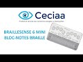 Prsentation du blocnotes 20 cellules braillesense 6 mini