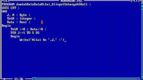 pemrograman pascal yang menggunakan FOR..DO